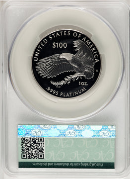 2020-W $100 One Ounce Platinum Eagle Happiness First Day of Issue PRDC First Delivery CACG PR70
