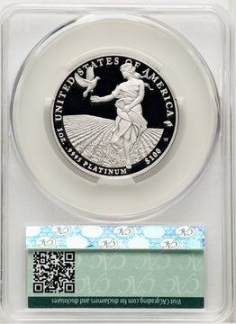 2011-W $100 One-Ounce Platinum Eagle Statue of Liberty CACG PR70