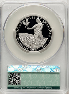 2011-W $100 One-Ounce Platinum Eagle First Strike First Delivery CACG PR70