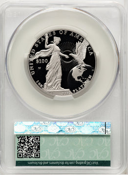2015-W $100 One-Ounce Platinum Eagle First Strike First Day Of Delivery CACG PR70