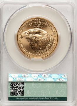 2023-W Burnished Gold Eagle 1 oz CACG MS70