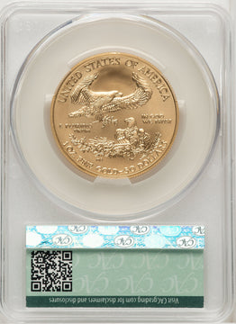 2020-W $50 One Ounce Gold Eagle Burnished Brown Label CACG SP70