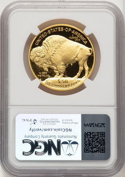 2012-W $50 One-Ounce Gold Buffalo Mike Castle NGC PF70