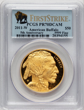 2011-W 1 oz Gold Buffalo First Strike PR70DCAM