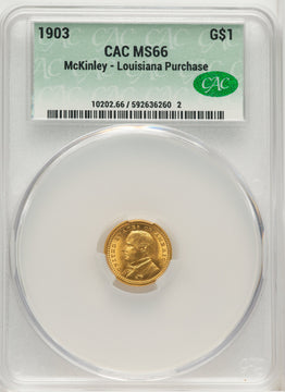 1903 G$1 MCKIN CACG Plus Commemorative Gold CACG MS66+
