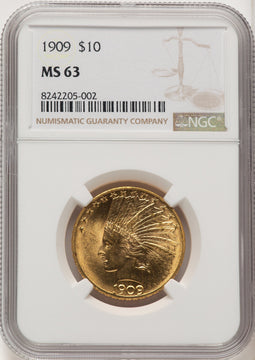 1909 $10 Indian Eagle NGC MS63