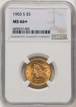 1903-S $5 Liberty Half Eagle NGC MS66+