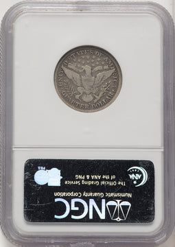 1896-S 25C CAC Barber Quarter NGC VG8