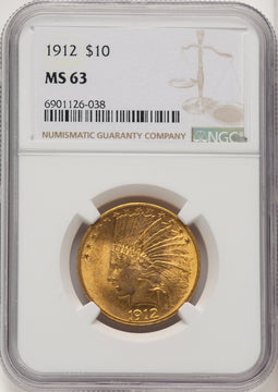 1912 $10 Indian Eagle NGC MS63 (774813004)