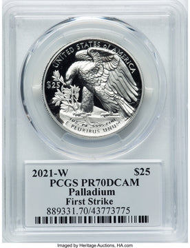 2021-W Palladium Eagle 1 oz PCGS PR70