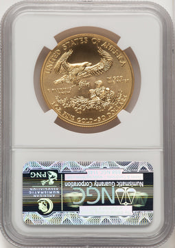 2015 $50 One-Ounce Gold Eagle ER Blue NGC MS70