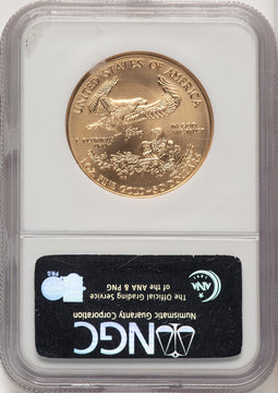 2004 $50 One-Ounce Gold Eagle Brown Label NGC MS70 (520625014)