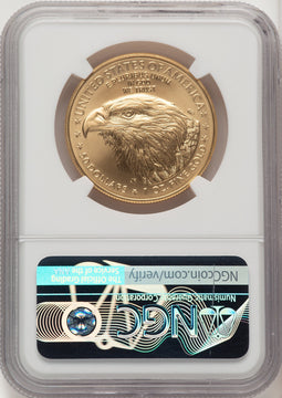 2022 $50 One-Ounce Gold Eagle FS ER Blue NGC MS70