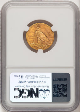 1915 $5 Indian Half Eagle NGC MS64 (772564014)
