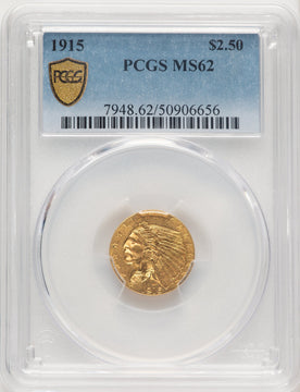 1915 $2.50 Indian Quarter Eagle PCGS MS62 (774838018)