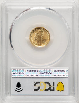 2016-W 10C Mercury Dime 100th Anniversary Gold Centennial Blue Gradient Modern Commemoratives PCGS MS70