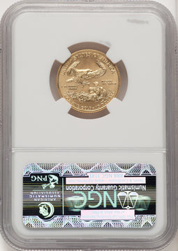 2015 $10 Quarter-Ounce Gold Eagle ER Blue NGC MS70