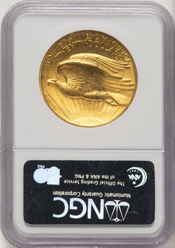 1907 $20 Flat Rim High Relief Double Eagle NGC MS64 (774849069)