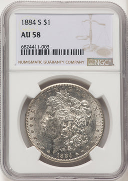 1884-S Morgan Dollar NGC AU58 (774667009)
