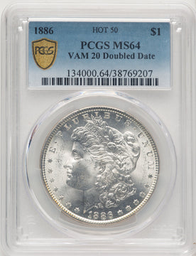 1886VAM-20 Morgan Dollar PCGS MS64