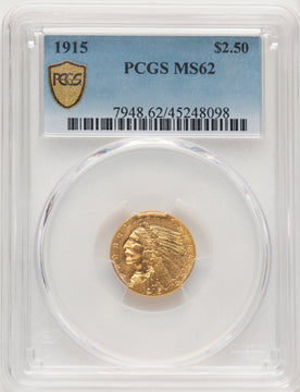 1915 $2.50 Indian Quarter Eagle PCGS MS62 (774783008)