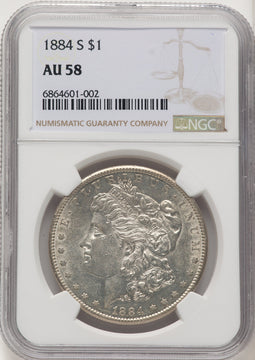 1884-S Morgan Dollar NGC AU58 (774896010)