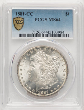 1881-CC Blue Gradient Morgan Dollar PCGS MS64