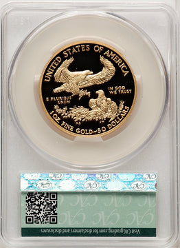 2016-W $50 One-Ounce Gold Eagle 30th Anniversary CACG PR70
