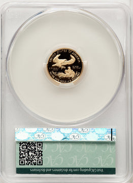 2021-W $5 Tenth Ounce Gold Eagle Type One First Delivery CACG PR70