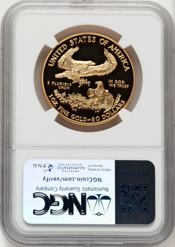 2006-W $50 One-Ounce Gold Eagle 20th Anniversary Brown Label NGC PF70 (771183005)