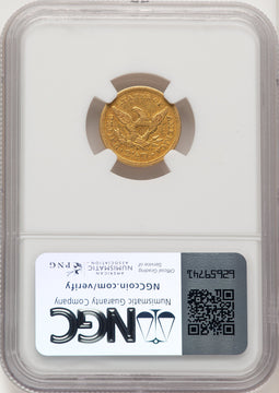 1850 $2.50 Liberty Quarter Eagle NGC AU50 (774686001)