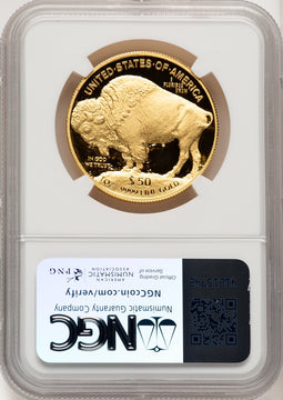 2014-W $50 One-Ounce Gold Buffalo Brown Label NGC PF70 (772222006)