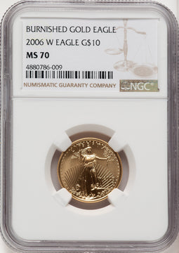2006-W $10 Quarter-Ounce Gold Eagle Brown Label NGC MS70 (773926021)