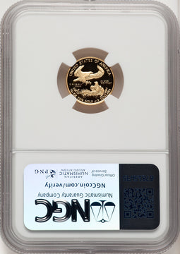2020-W $5 One-Tenth Ounce Gold Eagle Brown Label NGC PF70