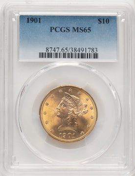 1901 $10 Liberty Eagle PCGS MS65 (775116034)