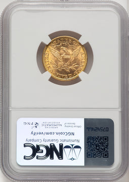 1901 $5 Liberty Half Eagle NGC MS65 (775116025)