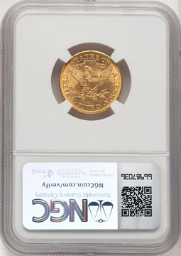 1893 $5 Liberty Half Eagle NGC MS65