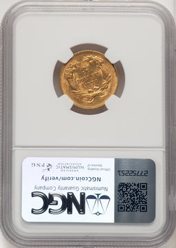 1878 $3 Three Dollar Gold Pieces NGC MS61 (771939100)