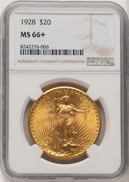 1928 $20 Saint-Gaudens Double Eagle NGC MS66+ (773418003)