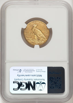 1911-D $5 Indian Half Eagle NGC AU58
