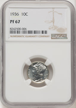 1936 10C Proof Mercury Dime NGC PR67 (520500003)