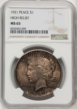 1921 Peace Dollar NGC MS65 (775405012)