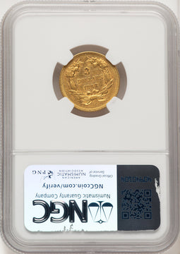 1868 $3 Three Dollar Gold Pieces NGC AU58 (774711013)