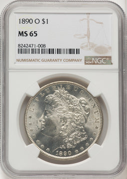 1890-O Morgan Dollar NGC MS65