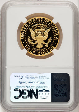 2014-W 50C Kennedy Gold 50th Anniversary Red Book Proof Kennedy Half Dollar NGC PR70