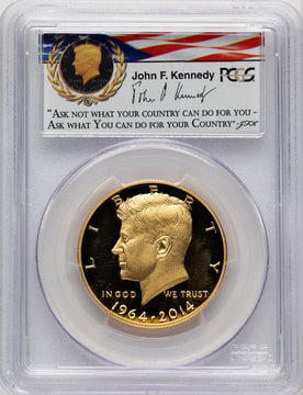 2014-W 50C Kennedy Gold 50th Anniversary FS Proof Kennedy Half Dollar PCGS PR70