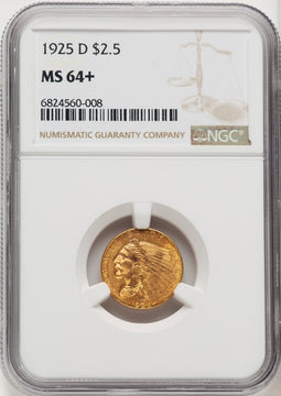 1925-D $2.50 Indian Quarter Eagle NGC MS64+