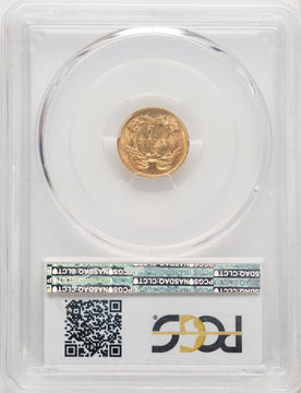 1862 G$1 Gold Dollar PCGS MS63
