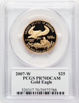 2007-W $25 Half-Ounce Gold Eagle Moy Signature Ed Moy PCGS PR70