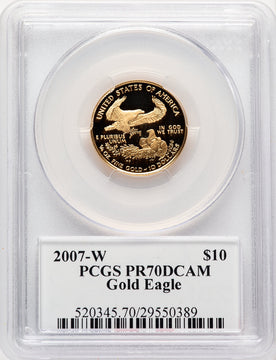 2007-W $10 Quarter-Ounce Gold Eagle Moy Signature Ed Moy PCGS PR70